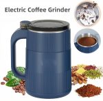 Coffee Grinder Stainless Steel Electric Small Spice Powder Grinding Machine - Navy Blue