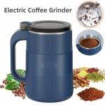 Coffee Grinder Stainless Steel Electric Small Spice Powder Grinding Machine - Navy Blue