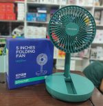 Rechargeable 5-inches Folding fan HCZ21 Green colour - Image 5