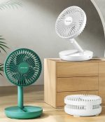 Rechargeable 5-inches Folding fan HCZ21 Green colour - Image 3